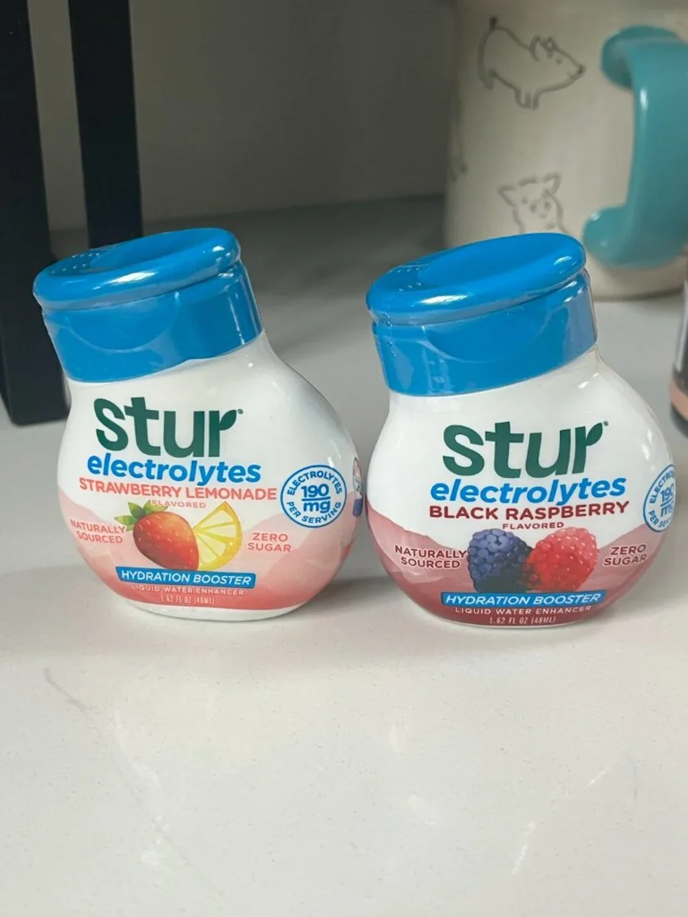 2 Stur Strawberry Lemonade/Black Raspberry Liquid Water Enhancer Mix 1.62 OZ